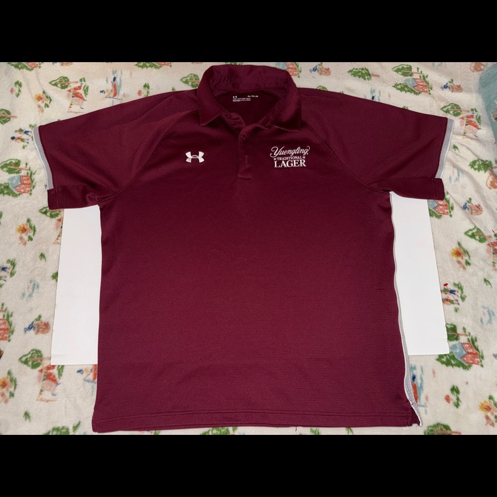 Yuengling Lager Polo Shirt Under Armour BurgundyXL